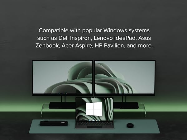 Compatible with HP Spectre, ProBook, Dell XPS, Latitude, Lenovo ThinkPad, Yoga