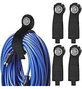 Kanemc 4PCS Magnetic Cable Storage Straps Heavy Duty, Extension Cord Holder Magnet Hooks for Hang...