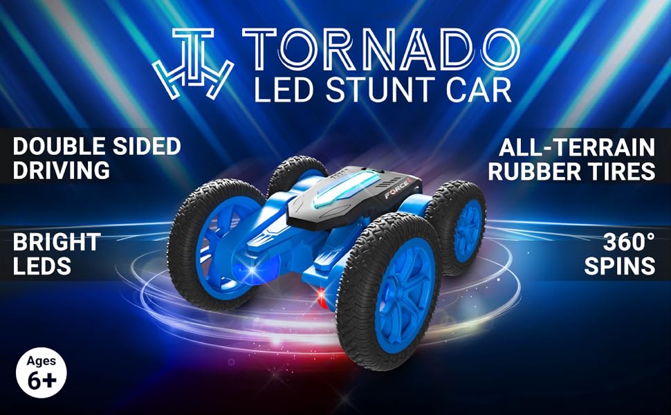 Tornado LED stunt car features banner
