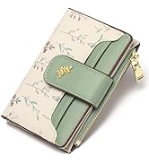 GAEKEAO Small Wallets for Women RFID Blocking Leather Bifold Zipper Pocket Wallet Credit Card Hol...