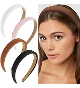 Wecoe Headbands for Women, Thick Padded Fabric Hair Bands, Comfortable Non-Slip Cute Fashion Hair...