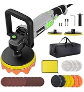 FABOKA Buffer Polisher, 6 Inch/7 Inch 1600W Car Buffer Polisher Kit, 7 Variable Speed 1300-3500 R...
