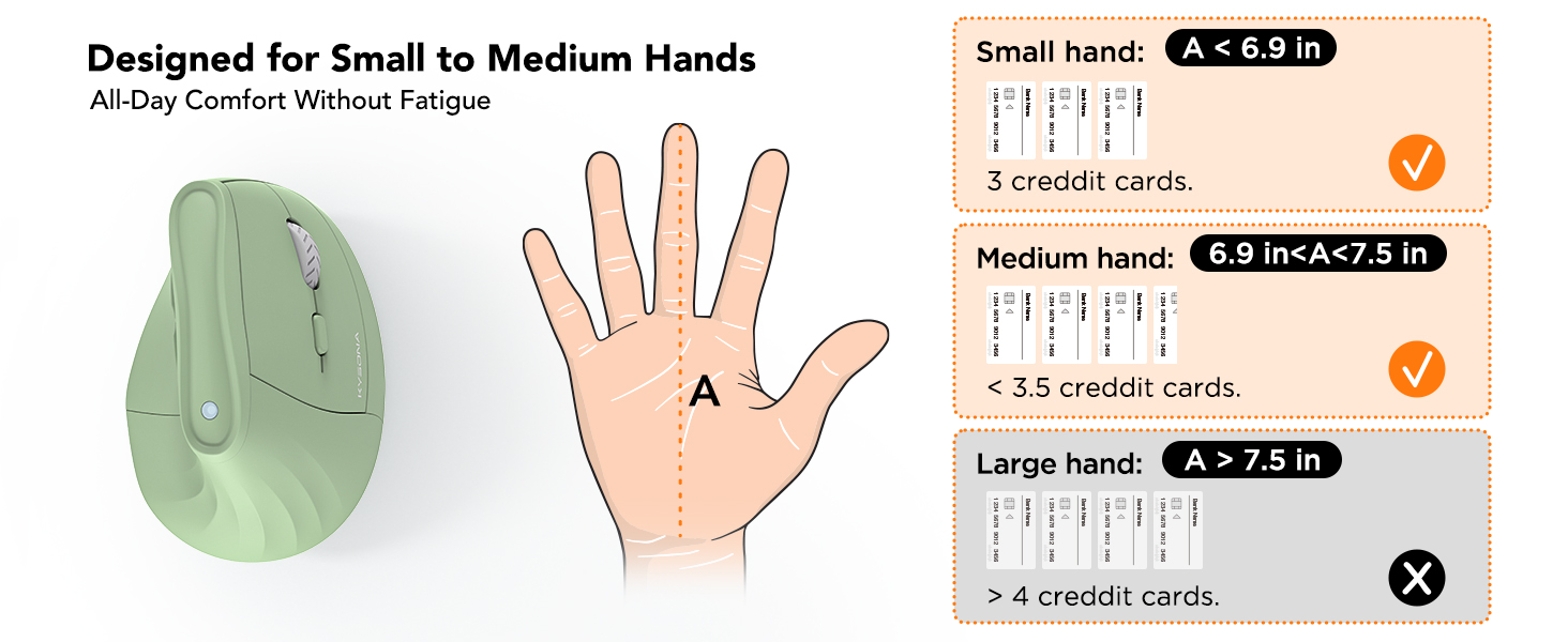 Ideal for small to medium hands
