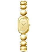 Gosasa Vintage Dainty Women’s Quartz Bracelet Watch – Luxury Minimalist Oval Gold Dial Slim Elega...