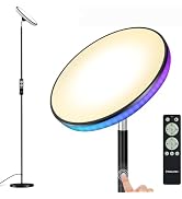 WOWLUMEN UFO Floor Lamp 71in, Upgraded 42W 3700LM LED Torchiere Floor Lamps for Living Room, Mode...