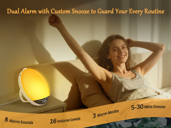 sunrise alarm clock with sound machine