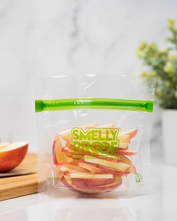small clear snack bag stand up fill