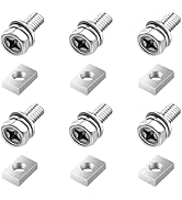 smseace 12Pack M6x16mm Battery Terminal Bolts and Nuts 304 Stainless Steel Motorcycle Battery Bol...
