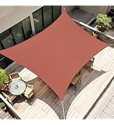 Amagenix Sun Shade Sail 14'X20' Rectangle Rust Red Heavy Duty UV Protection Breathable Canopy for...