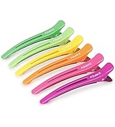 AIMIKE 6pcs Hair Clips for Styling Sectioning, No Crease Duck Billed Hair Clips with Silicone Ban...