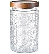 Adodeen 32oz Vintage Glass Jar With Lid, Glass Storage Containers, Airtight Kitchen Storage Conta...