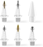 6-Pack Replacement Tips for Apple Pencil 1st/2nd Gen, Pro, USB-C, Metal & Original Style Nibs for...