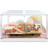 Niteangel Stacker Series Hamster Cage- Stackable & Large Glass Terrarium (ca. 558 Sq in) for Hams...