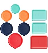 9 Pack Replacement Lids for Pyrex 7202-PC 1Cup, 7200-PC 2Cup, 7201-PC 4Cup, 7402-PC 6/7Cup, 7210-...