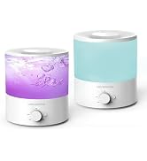 MegaWise Cool Mist Humidifiers for Babies, Bedroom, Nursery, Home and Office | Super Quiet Ultras...