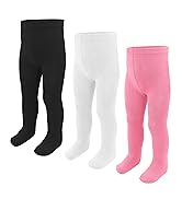 SPTRAMLE Baby Girls Tights, Leggings Stockings for Newborn Toddler Girls(0-24 Months),3 Pack Infa...
