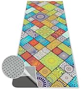alissgorat Hot Yoga Towel Non Slip,Ultra-Absorbent Yoga Mat Towel,Soft with Printed Design,Machin...