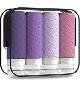 Silevoler Travel Bottles for Toiletries, TSA Approved Silicone Travel Size Containers for Toiletr...