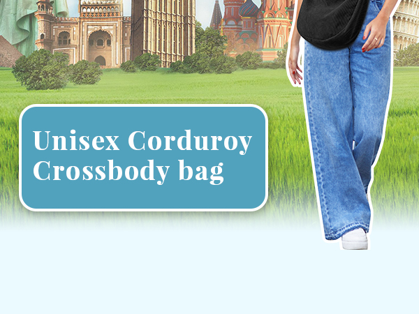 Unisex Corduroy Crossbody bag