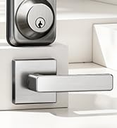 Veise Keyless Entry Door Lock with 2 Lever Handles, Electronic Backlit Keypad Deadbolt Set for Fr...