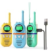 Inspireyes Walkie Talkies for Kids Rechargeable,Toys for Boys and Girls Ages 3-12, 3 Pack Long Ra...