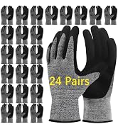 Trendara 24 Pairs gardening gloves guantes de trabajo para hombre work gloves with grip,Breathabl...