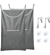 SAVERHO Large Door Hanging Hamper Bag, Large Capacity Hanging Laundry Hamper Basket with Wide Ope...