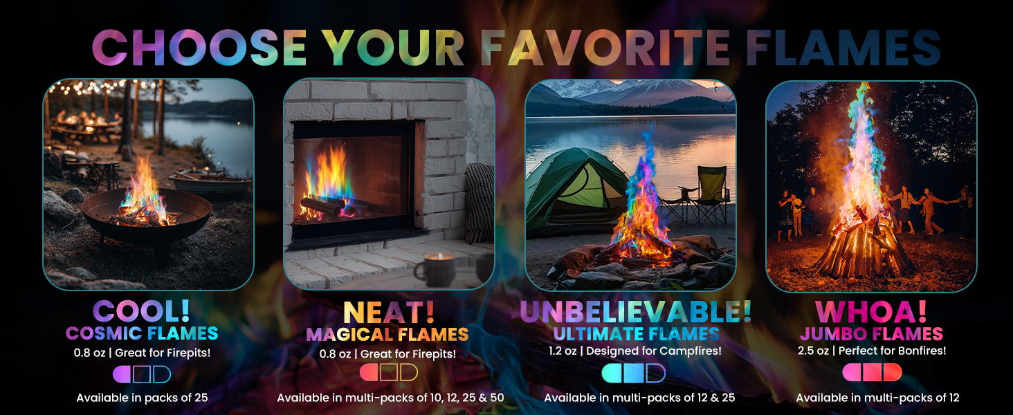 fire color changing packets fire pit