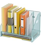 Docnest Desk File Holder Sorter, 5 Vertical Compartments Rack with Letter Tray, Mesh Magazine Fil...