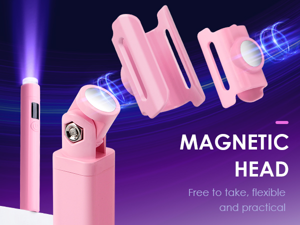 Pink Mini UV Light for Gel Nails, Handheld LED Nail Lamp