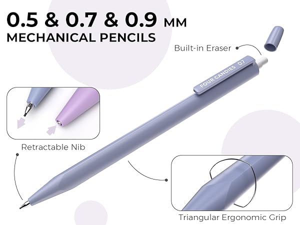 0.5 & 0.7 & 0.9 mm Mechanical Pencils