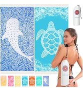 2 Pack Turkish Beach Towels with Bag Quick Dry Sand Free Soft Absorbent Adult Bath Pool Swim Long...