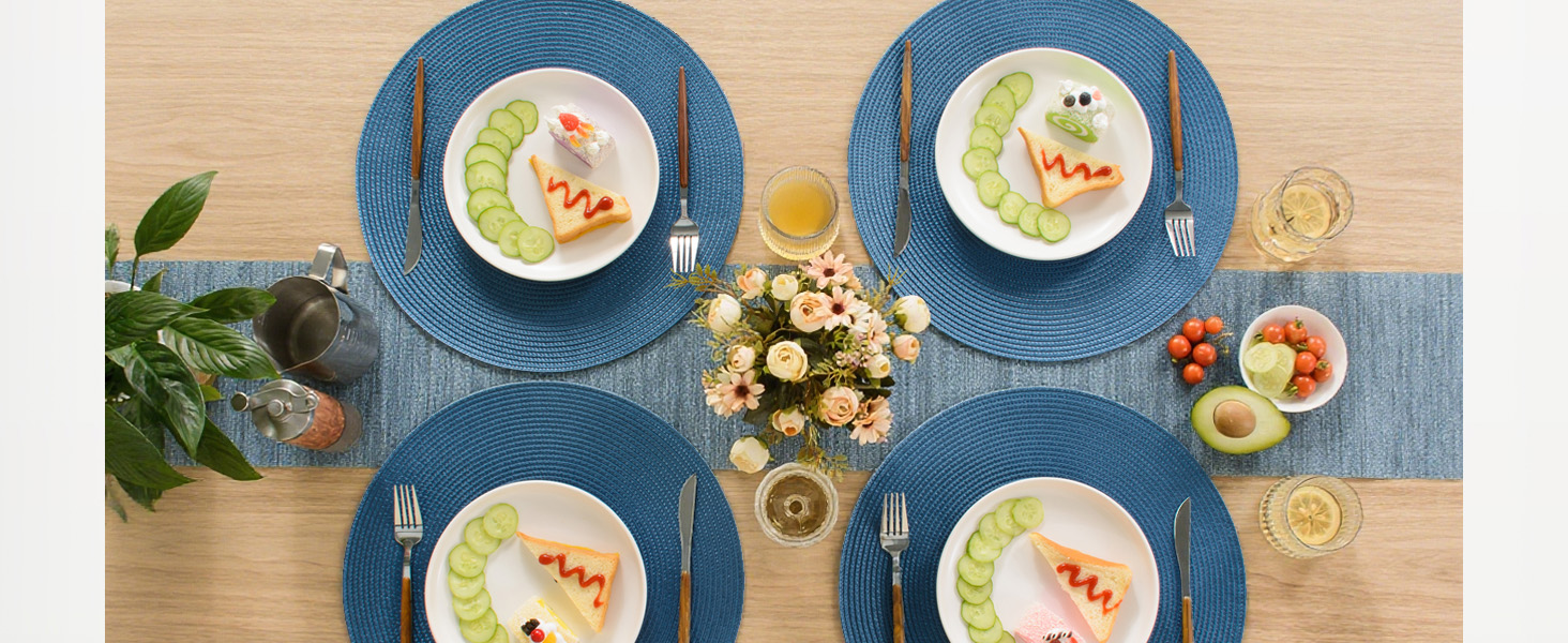 blue placemat