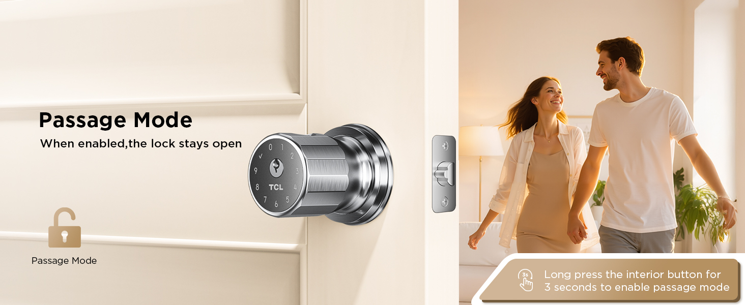 smart lock with passage mode