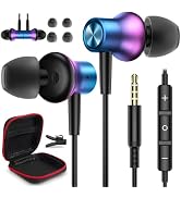 Wired Headphone 3.5mm In Ear Buds for Chormebook Laptop PC Magnetic Earbuds | Noise Isolation Hif...