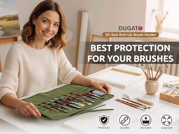 canvas paint brush case