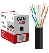 Cmple - Plenum Cat 6 Ethernet Cable 1000ft, Cat6 Cable (CMP) 350MHz Unshielded Twisted Pair (UTP)...