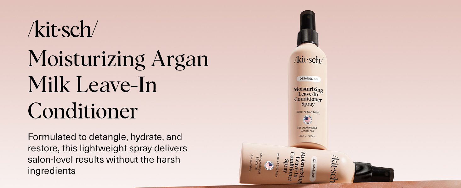 Detangler Spray for Wavy, Fine, Dry & Damaged Hair, Sulfate-Free Frizz Control for Women