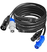 SMALL-EYE 3 Pin DMX & Power Con Combo Link Cable 10 ft – 14AWG Power Control DMX Male to Female C...