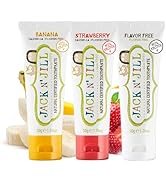 Jack N' Jill Natural Baby Toothpaste - Fluoride Free Training Toothpaste for Babies 6 Months and ...