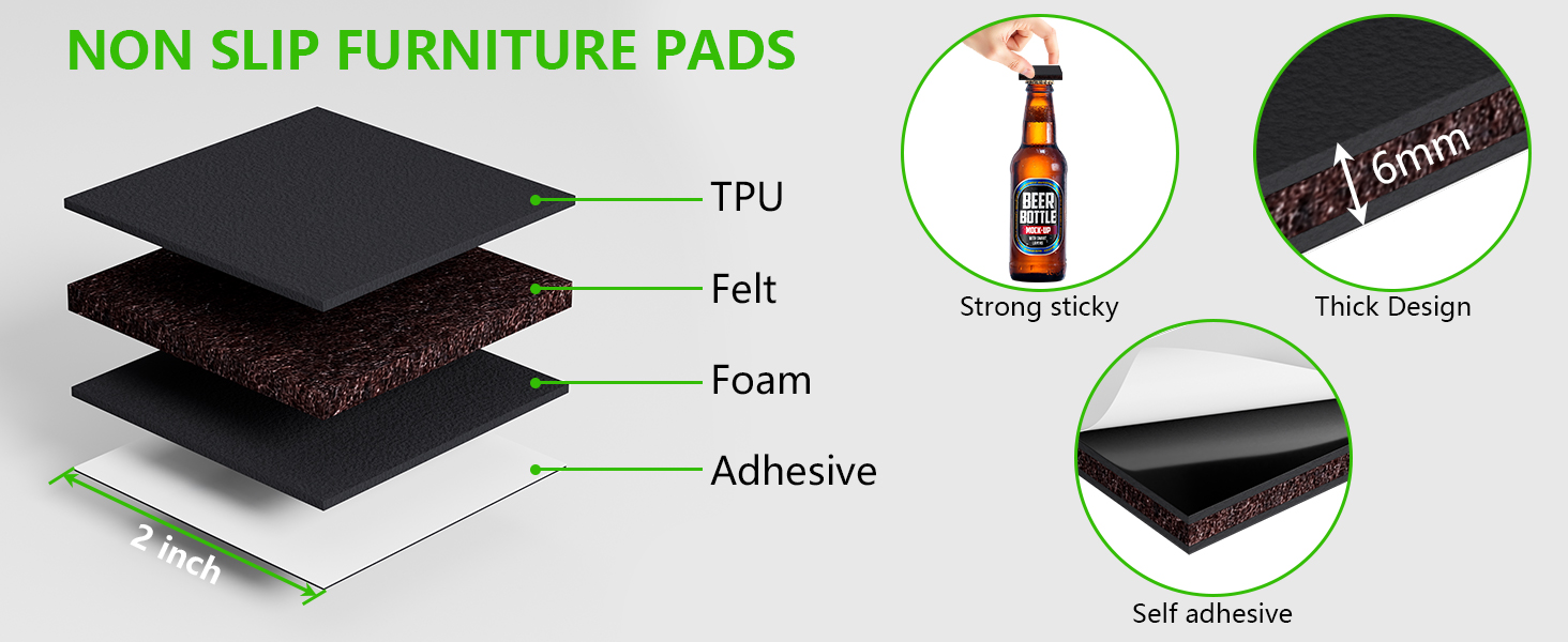 anti slip furniture pads