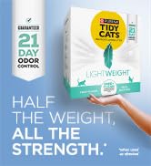 Purina Tidy Cats Low Dust, Clumping Cat Litter Odor Control, LightWeight Free and Clean Unscented...