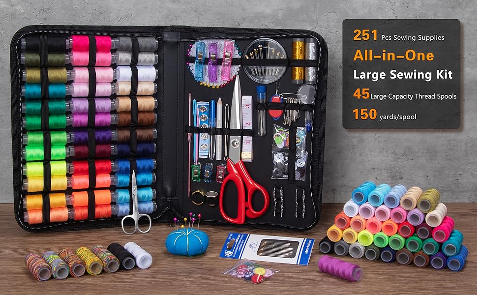 Large sewing kit for adults