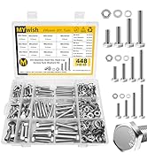 Mywish 448PCS M5 M6 M8 Bolt Screw Set, Metric Bolt Assortment, 304 Stainless Steel, Nut and Bolt ...
