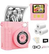 WONNIE Kids Camera Instant Print,1080P Selfie Digital Camera with 2.4" Screen & 32GB Card,Toddler...