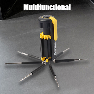 8 in 1 Screwdriver with Flashlight