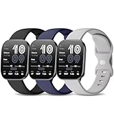 Kollody 3 Pack Silicone Sport Watch Band Compatible with Amazfit Bip 6/Bip 5/Active Max/Balance 2...