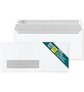 #10 Left Window Envelopes Self Seal - 80/pack - 4 1/8 x 9 1/2 inch - Business Envelopes #10 with ...
