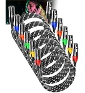 GLANICS XLR Cable 6ft 6 Pack XLR Microphone Cable Male to Female XLR Cables | Low Noise Durable N...