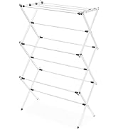 Whitmor Expandable Clothes Drying Rack: 3 Tier Laundry Drying Rack, Collapsible Drying Rack Cloth...